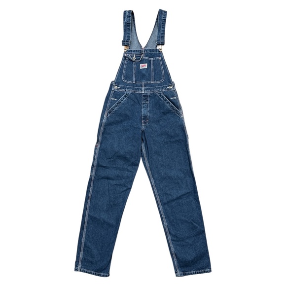 Vintage 90s Ikeda Made in Canada Carpenter Denim Jean Overalls Mens XS - Picture 1 of 11